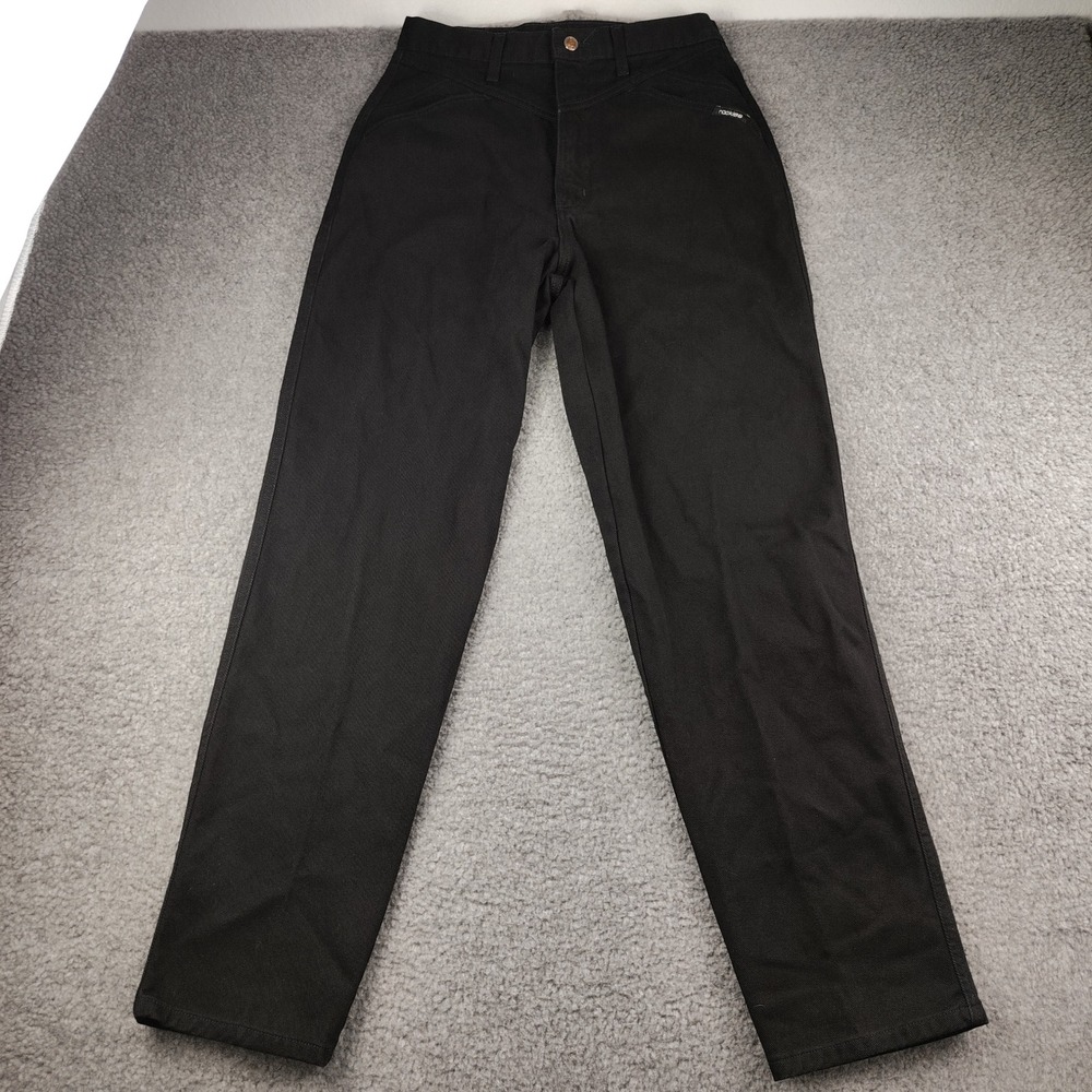 VTG‎ Rockies Black Denim Jeans Black High Waisted 29x32 Cowgirl Rodeo Western
